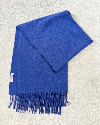Cashmere schal blau unifarben - ,