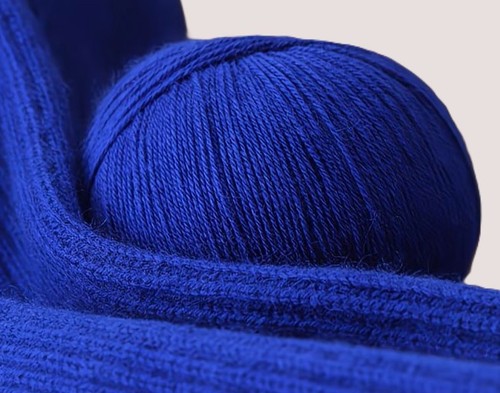 Cashmere wolle saphirblau - -saphirblau,