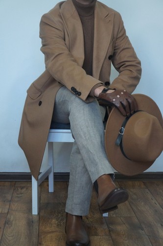Bytom men beige - beige, wool
