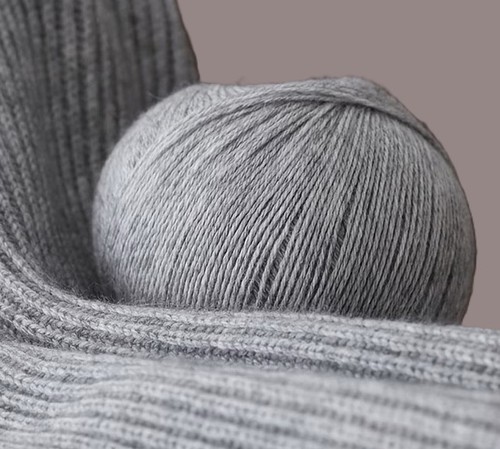 Cashmere wolle mittelgrau - -mittelgrau-, 3